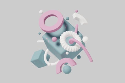 Preview: Abstract geometric composition with pastel colors