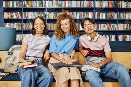 Preview: Portrait of Students in Library