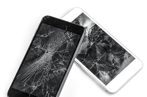 Preview: Mobile phone with broken screen