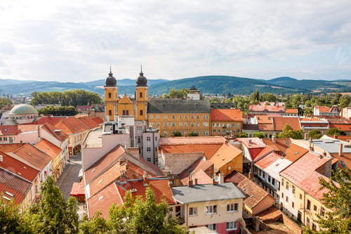 Preview: Trencin city old town view in Slovakia
