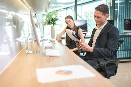 Preview: business approve and certificate concept, confirmation of business marketing document permit