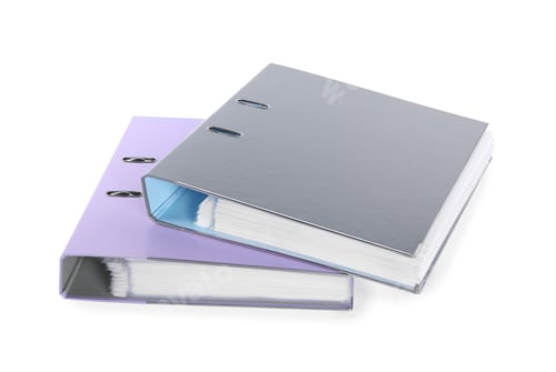 Preview: Two bright office folders isolated on white