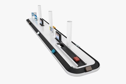 Vista previa: Sistema transportador de recogida de equipaje del aeropuerto