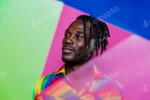 Preview: artistic portrait with gel lights