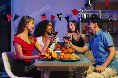 Preview: drinks and conversation, social gathering and get together at New Year