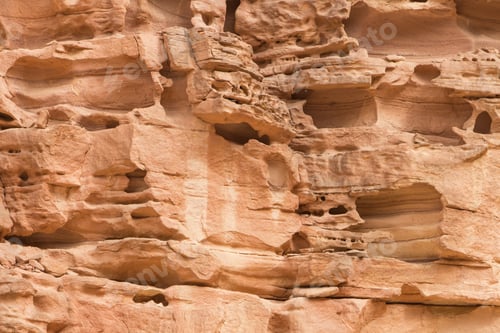 Preview: Natural texture of red rocks. Colored canyon, Egypt, the Sinai Peninsula.