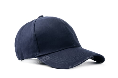 Preview: Navy Blue Baseball Cap on a White Background With Clear Lighting