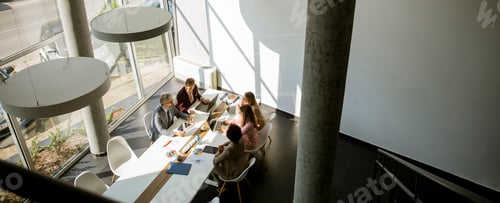Preview: Multiethnic business people working together in the office