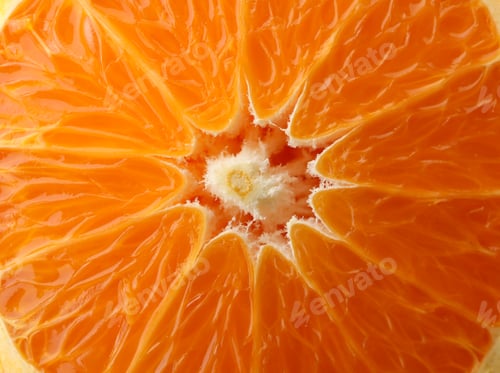 Preview: Ripe sweet mandarin on whole background, macro