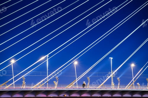 Preview: Rotterdam, Holland. View of the Erasmus Bridge and the city center. Panoramic view.