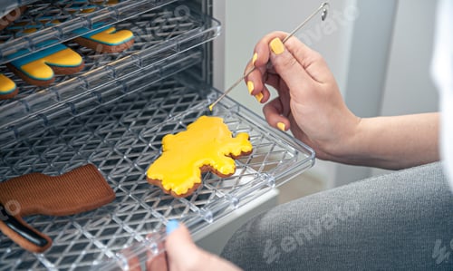 Preview: Gingerbread in the shape of Ukraine, handmade patriotic cookies.
