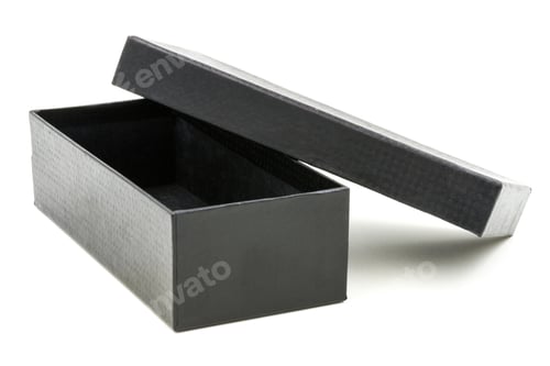 Preview: empty black box on white background