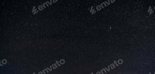 Preview: Night Starry Sky With Glowing Stars. Night Starry Sky Dark Black