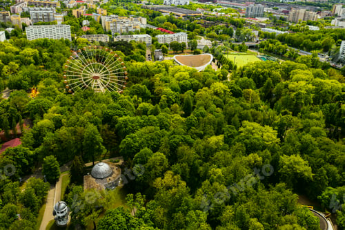 Preview: The view from the top of the Park in Minsk.A bird's-eye view of the city of Minsk .Belarus