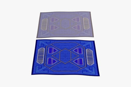 Vista previa: Alfombras geométricas con estampado de diamantes