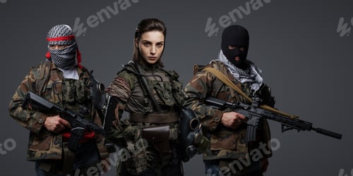 Preview: Middle Eastern Extremists. A Trio in Camouflage
