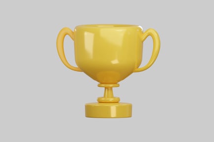 Preview: Gold achievement trophy with handles