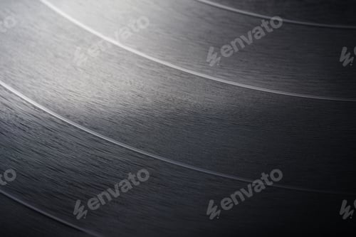 Preview: Close-up shot of 12-inch LP vinyl record groove.