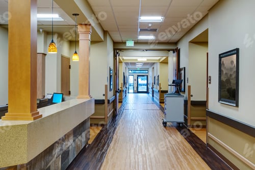Preview: Empty hallway in assisted living facility