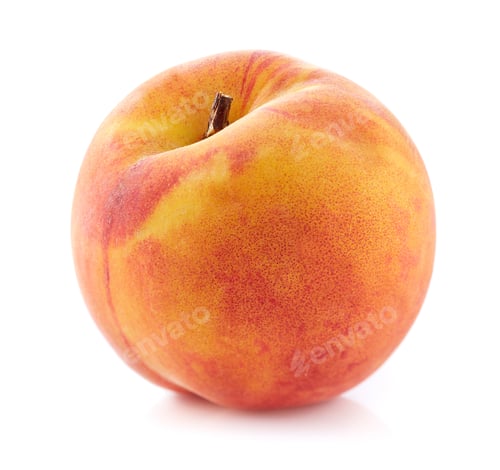 Preview: One peach in closeup