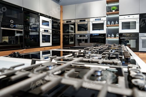 Preview: Modern cooking stoves on display in the store