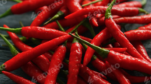 Preview: Red chili peppers in closeup