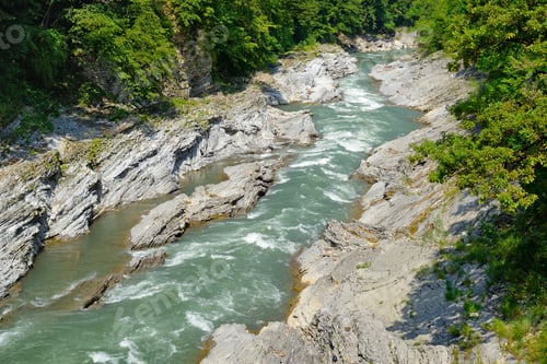 Preview: River in mountains. Belaya River in Republic of Adygea, Russia