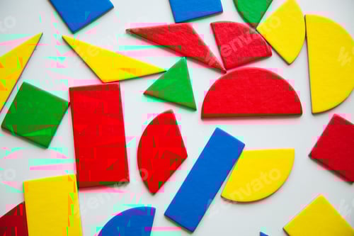 Preview: geometric shapes on the white background