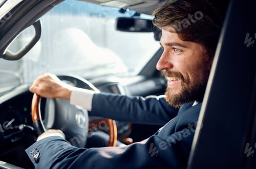 Preview: man driving a car trip road official wealth