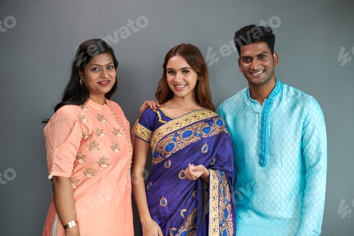 Preview: Indian Business Team in Traditional Costumes