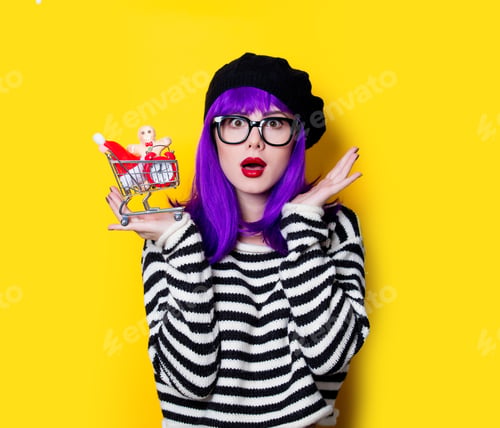 Preview: woman with christmas gifts