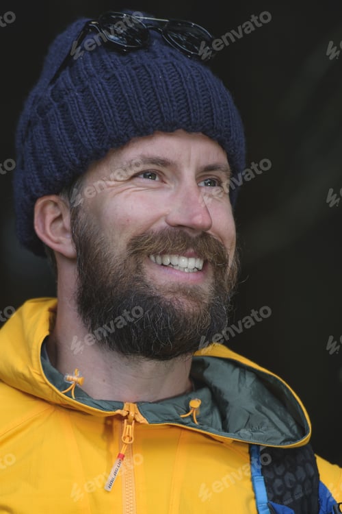 Preview: Portrait of young sportsman with beard