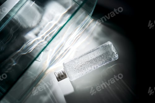 Preview: A bottle of cosmetic gel with a beautiful highlight.