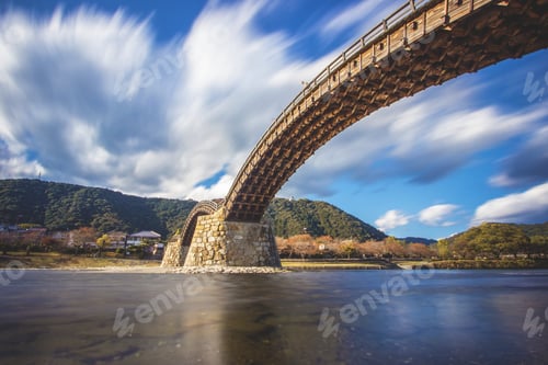 Preview: Beautifully captured long exposure shot of the Kintaikyo Bridge in Iwakuni, Japan