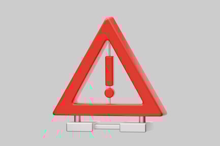 Medical hazard exclamation sign