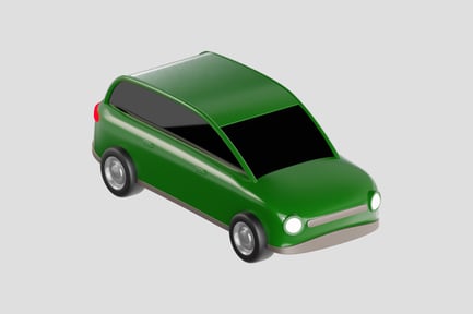 Preview: 3D Green Modern Car