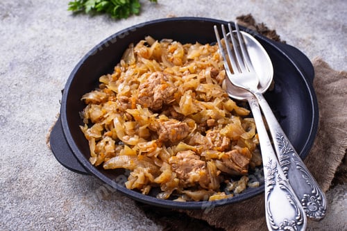 Preview: Braised cabbage with a meat