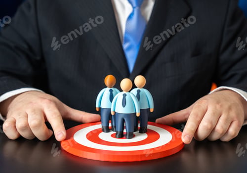 Preview: Target audience at the center of the target. Marketing and advertising