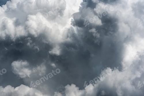 Preview: huge storm cloud, tower cumulus and cumulonimbus cloud