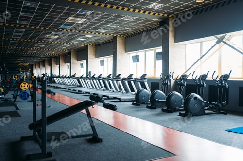 Preview: Gym nobody, empty fitness club