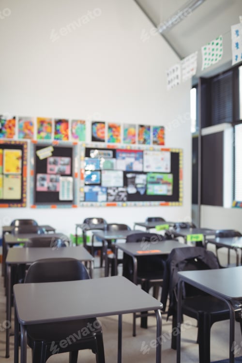 Preview: Empty benches in classroom