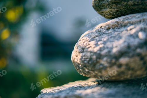 Preview: Closeup of small stones on a blurred background
