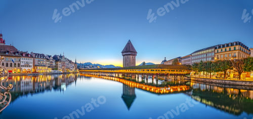 Preview: Lucerne, Switzerland Over the Reuss River