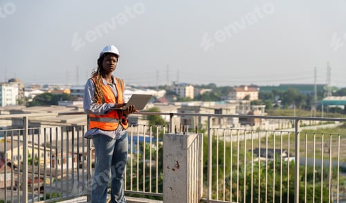 Preview: Engineer inspect building structure technicians looking at analyzing unfinished construction project