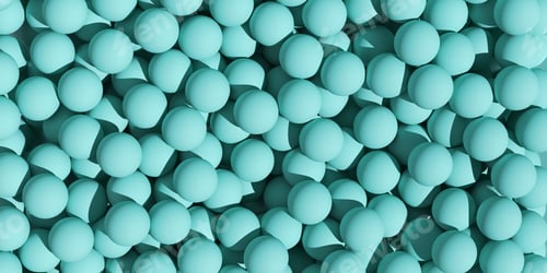Preview: Plenty of balls. Abstract composition with chaotic spheres. 3d rendering