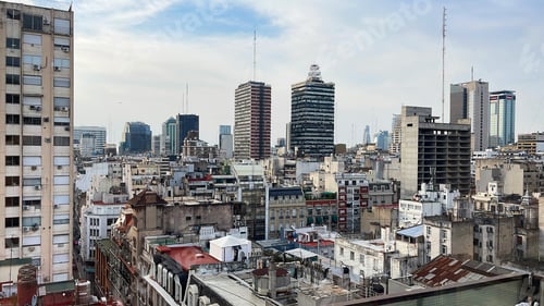Preview: Aerial View of Buenos Aires. Residential area with skyscrapers.