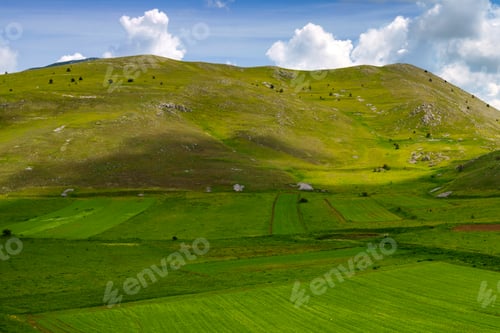 Preview: Mountain landscape at Gran Sasso Natural Park, in Abruzzo, Italy