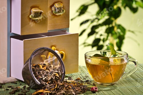 Preview: Tea Strainer and cupboard with cup