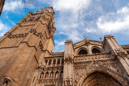 Preview: View of Santa Iglesia Catedral Primada in the medieval city of Toledo