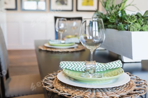 Preview: Abstract of Dining Table with Place Settings
